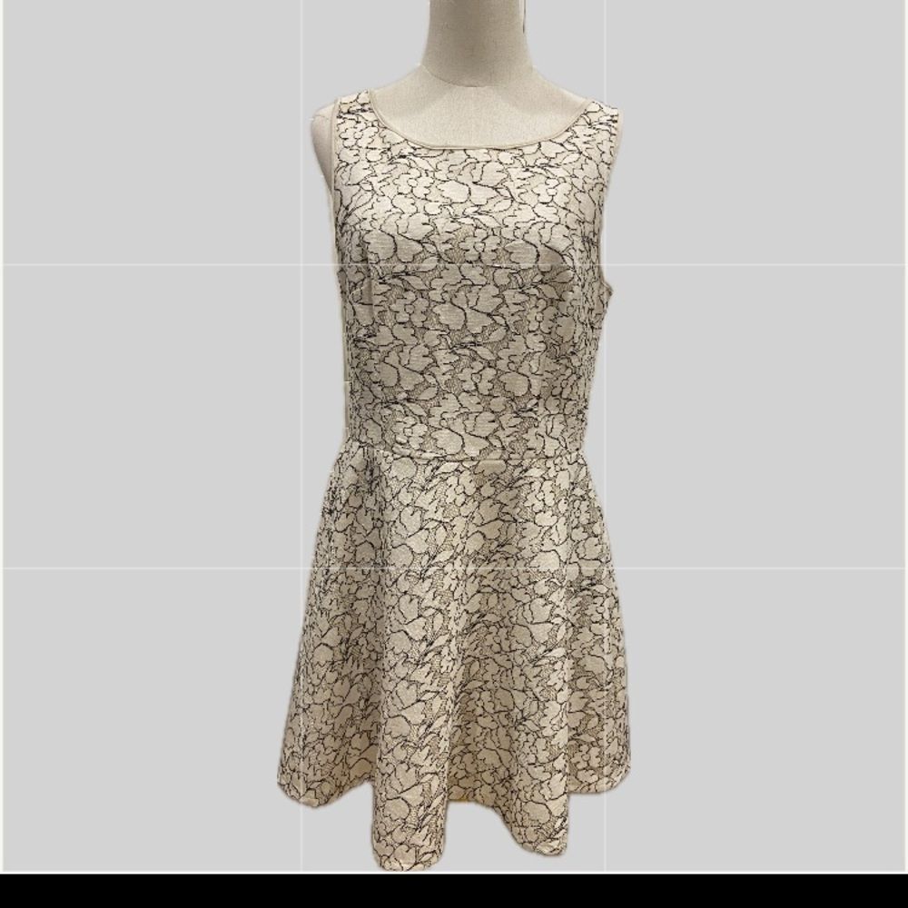Betsey Johnson NWOT Lace Inlay Sleeveless Elegant Cream  Dress 10